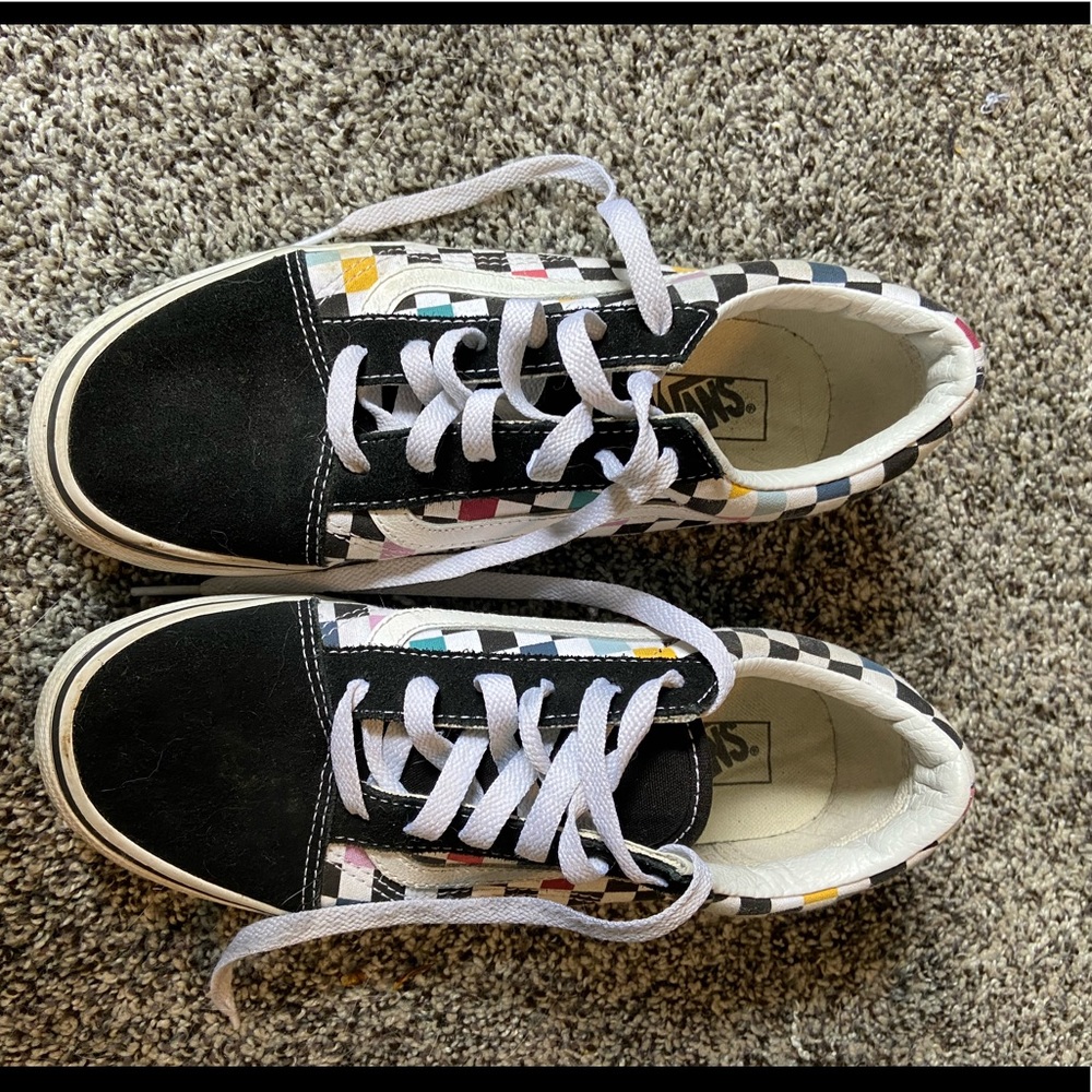 Color Checkered Vans - Picture 2 of 4